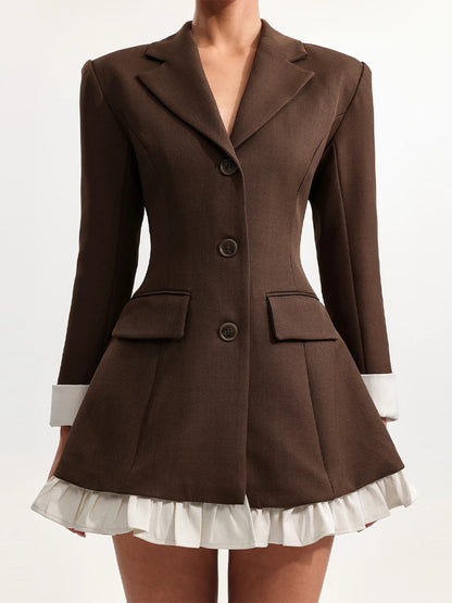 Sapphira Mini Dress In Brown
