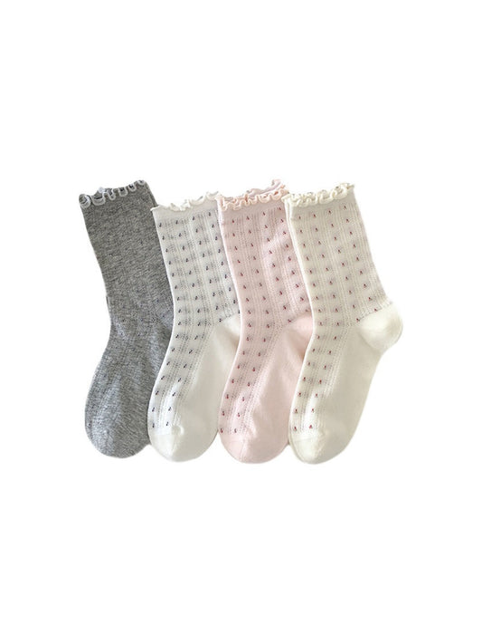 Rufia - Floral Mesh Summer Socks - Feminine &amp; Breezy