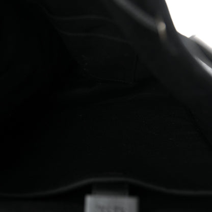 Soft GG Supreme Monogram Calfskin Web Double Buckle Backpack Black
