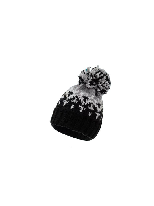Haila - Winter Knitted Beanie with Colorful Pompom