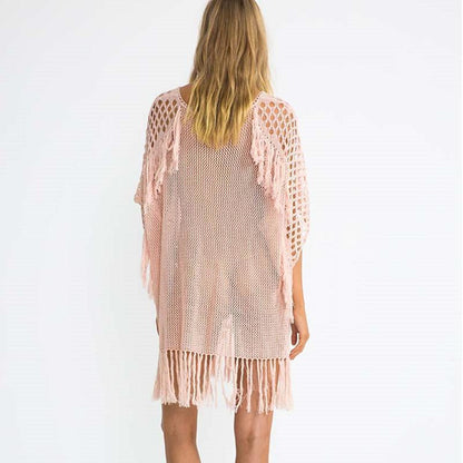 Knitted Sumyading Chest Strap Bikini Hoodie Blouse