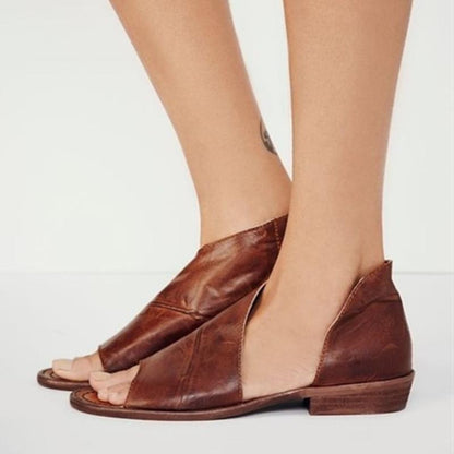 Beach Summer Side Open Casual Solid Open Toe Sandals