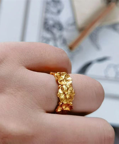 Original Design Gold Sterling Silver Overgild Rose Rings