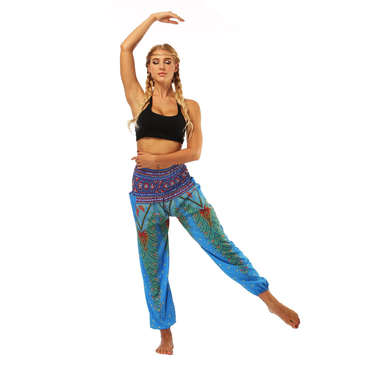 National Style Nepal Dot Seaside Loose Wide-Legged Casual Pants Fitness Exercise Yoga Lantern Pants Women 56
