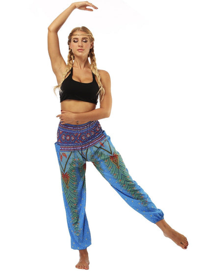 National Style Nepal Dot Seaside Loose Wide-Legged Casual Pants Fitness Exercise Yoga Lantern Pants Women 1