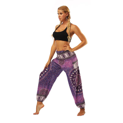 National Style Nepal Dot Seaside Loose Wide-Legged Casual Pants Fitness Exercise Yoga Lantern Pants Women 56