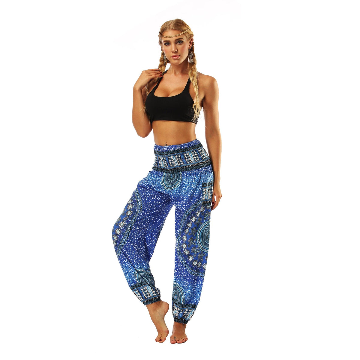 National Style Nepal Dot Seaside Loose Wide-Legged Casual Pants Fitness Exercise Yoga Lantern Pants Women 56