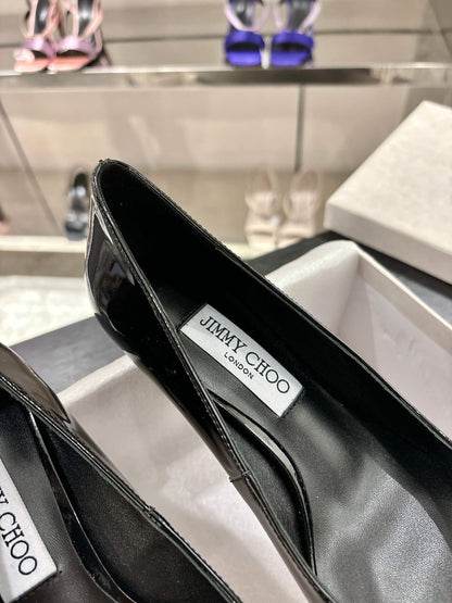 Jimmy Choo Auria Pumps 70 Black Patent Leather 597652