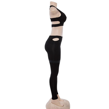 Summer Hot New Women'S Printing Yoga Fitness Pants Set