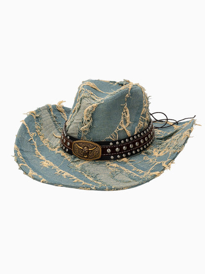 Malia Distressed Denim Bucket Hat