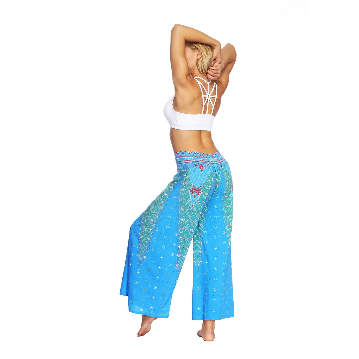 Fashion Ethnic Digital Printing High-Waist Wide-Leg Yoga Pants Leisure 3