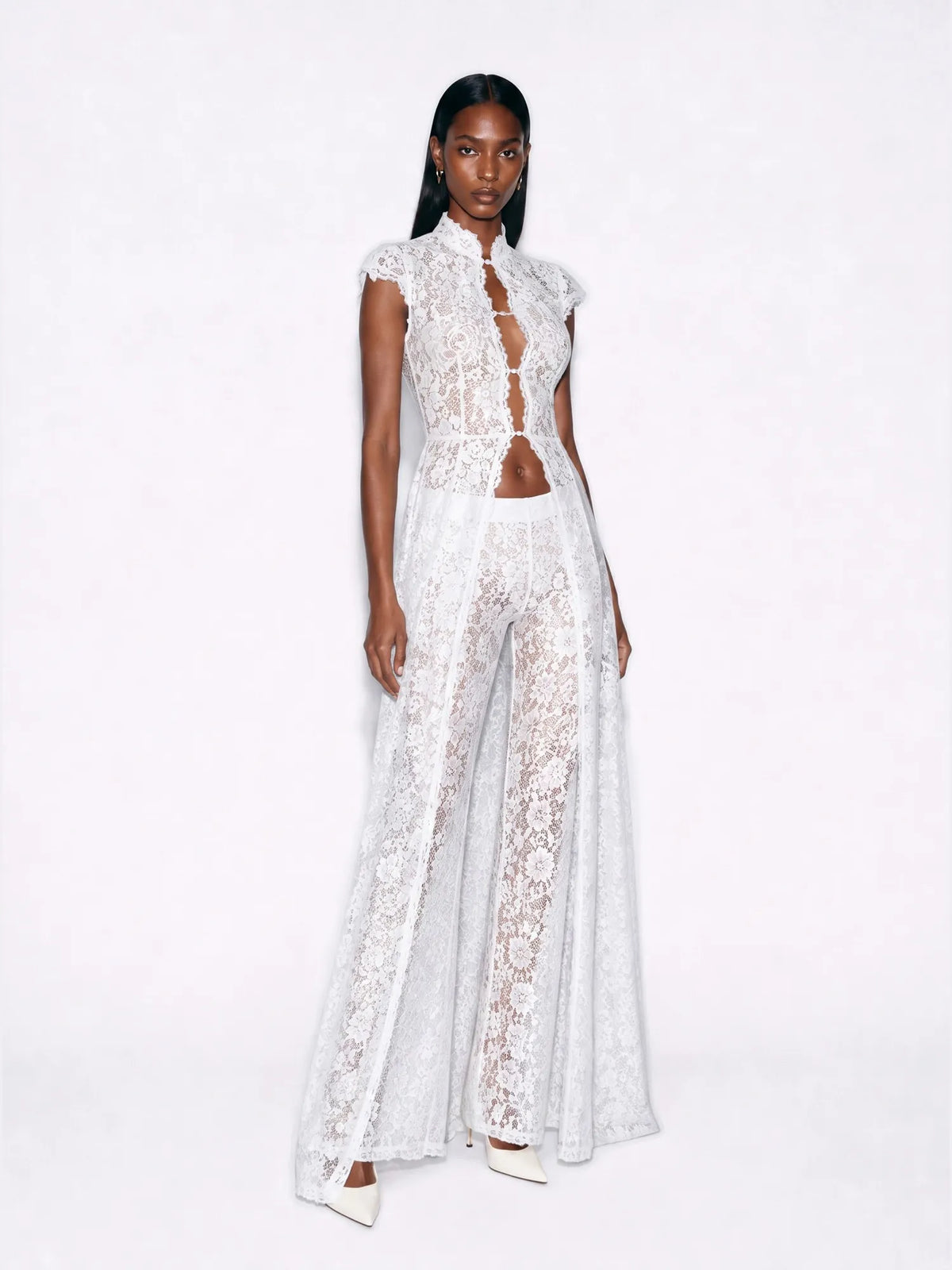 Riley Floral Lace Sheer Set