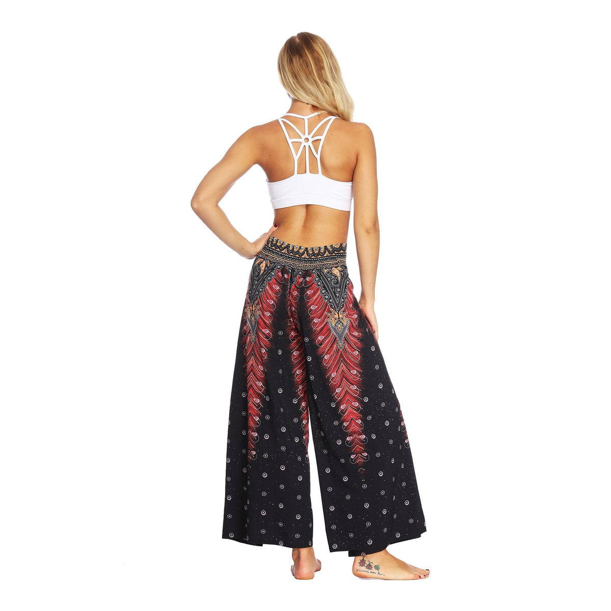 Fashion Ethnic Digital Printing High-Waist Wide-Leg Yoga Pants Leisure 4