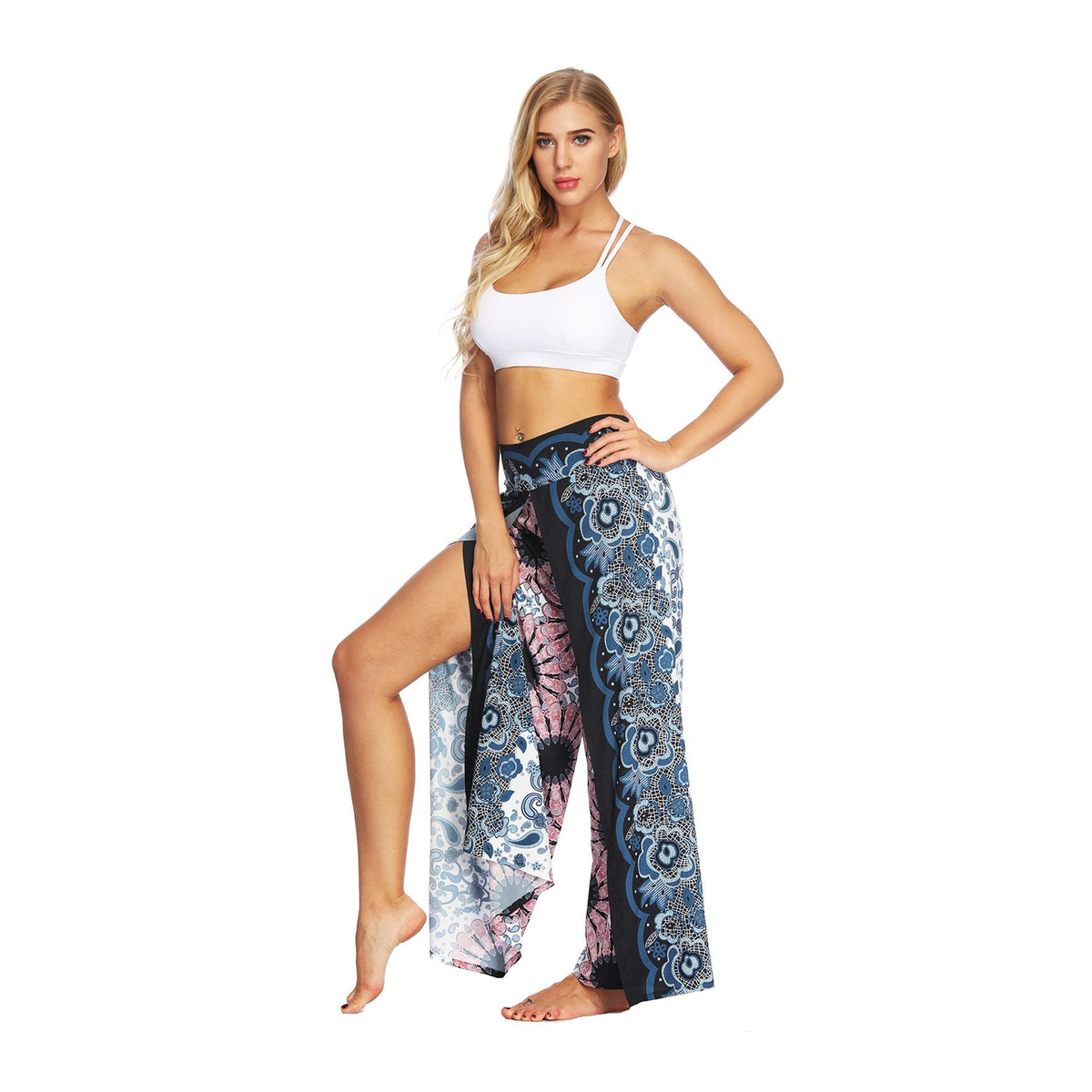 Fashion Ethnic Digital Printing High-Waist Wide-Leg Yoga Pants Leisure 2
