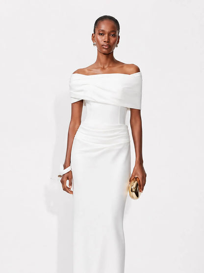 Marisol Elegant Off-Shoulder Maxi Dress