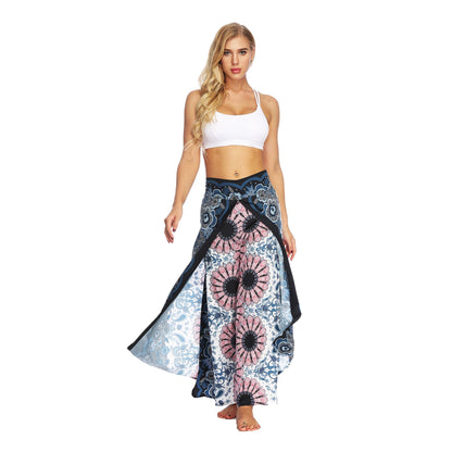 Fashion Ethnic Digital Printing High-Waist Wide-Leg Yoga Pants Leisure 2