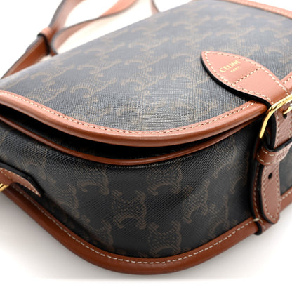 Triomphe Canvas Medium Folco Bag Tan