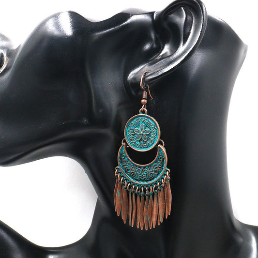 Trendy Floral Tassel Earrings For Women