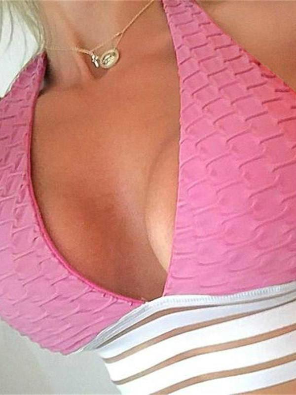 Sexy Deep V-Neck Halter Workout Women Bar Women Clothing 11 Color