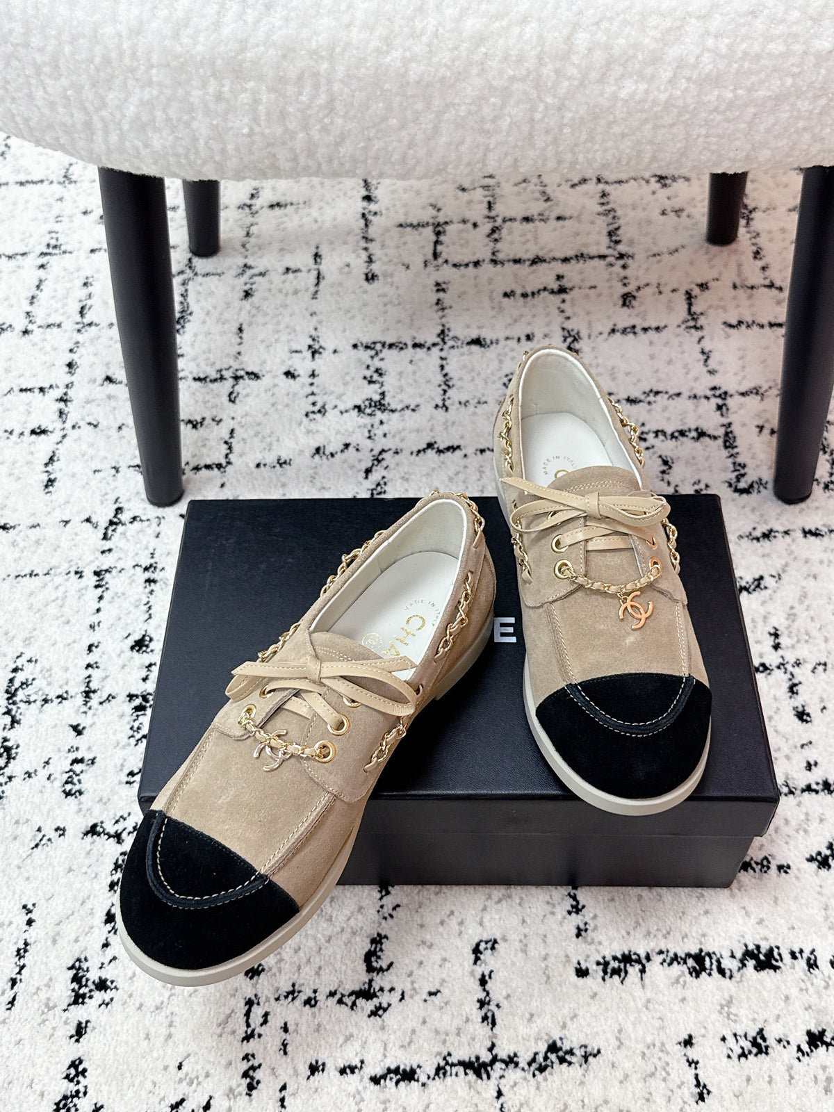 CC Cruise 25/26 Moccasins Black Light Taupe Suede