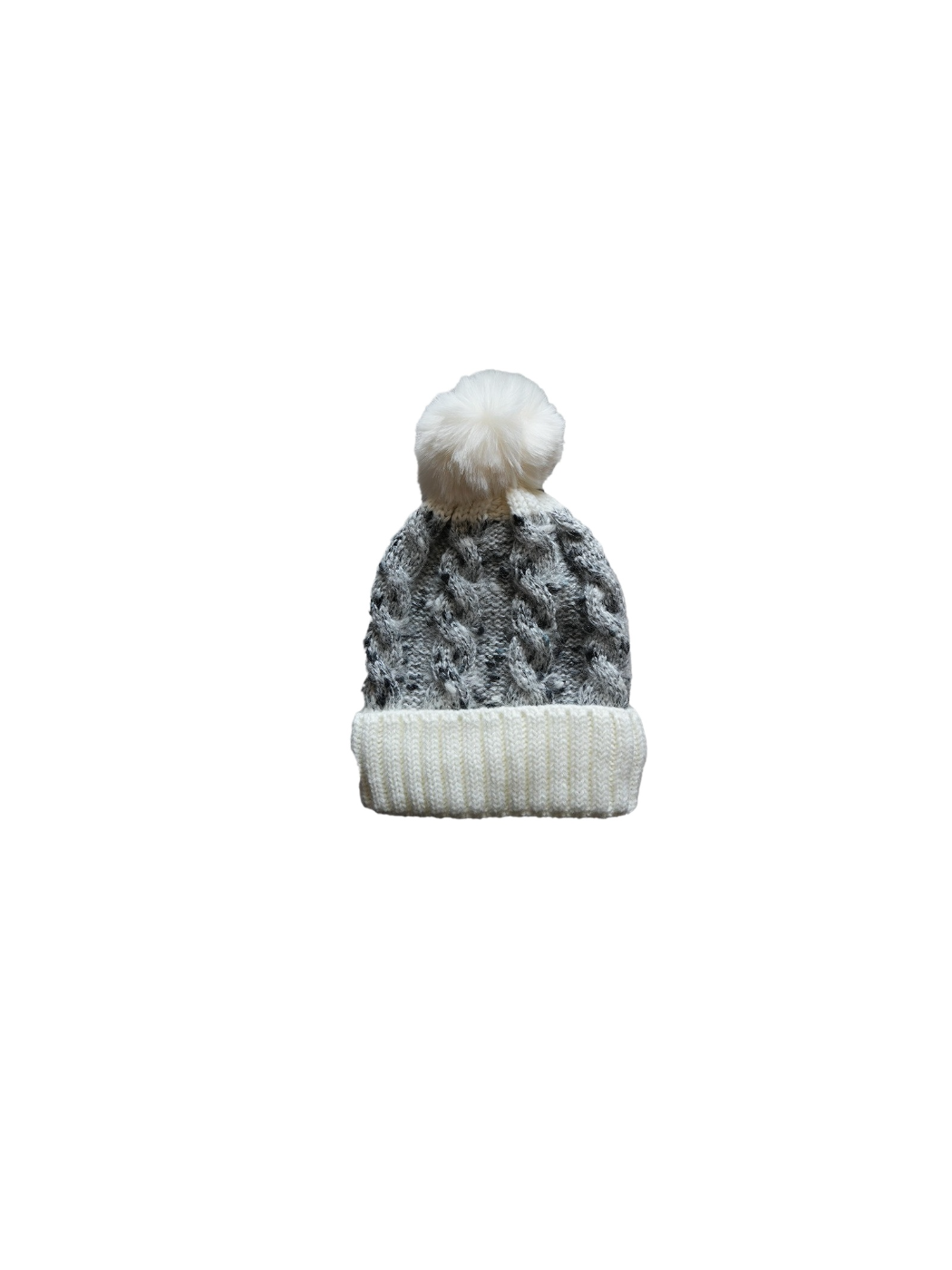 Haila - Speckled Knitted Beanie with Pompom