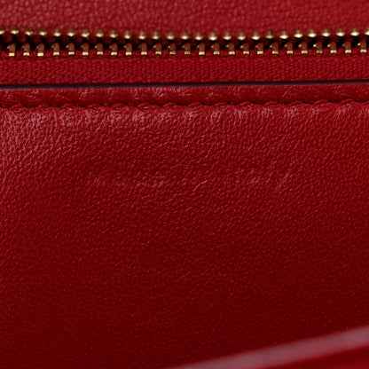 Box Calfskin Medium Classic Box Flap Bag Red