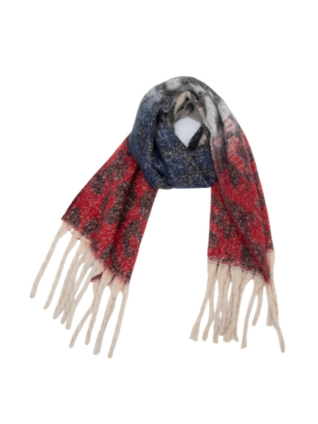 Scarvii - Winter Tassel Scarf with Leopard Patterns