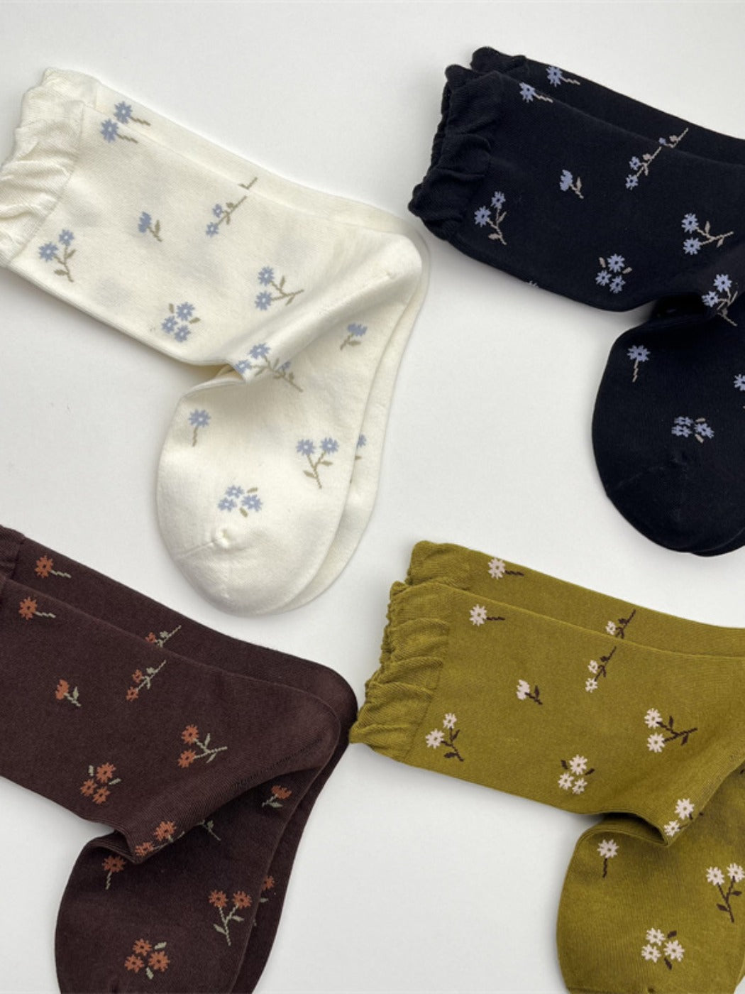 Rufia - Cute Floral Winter Sweet Socks - Soft &amp; Warm