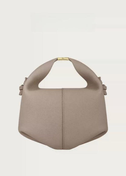 Cowhide Leather Shoulder Messenger Bag With Lychee Pattern