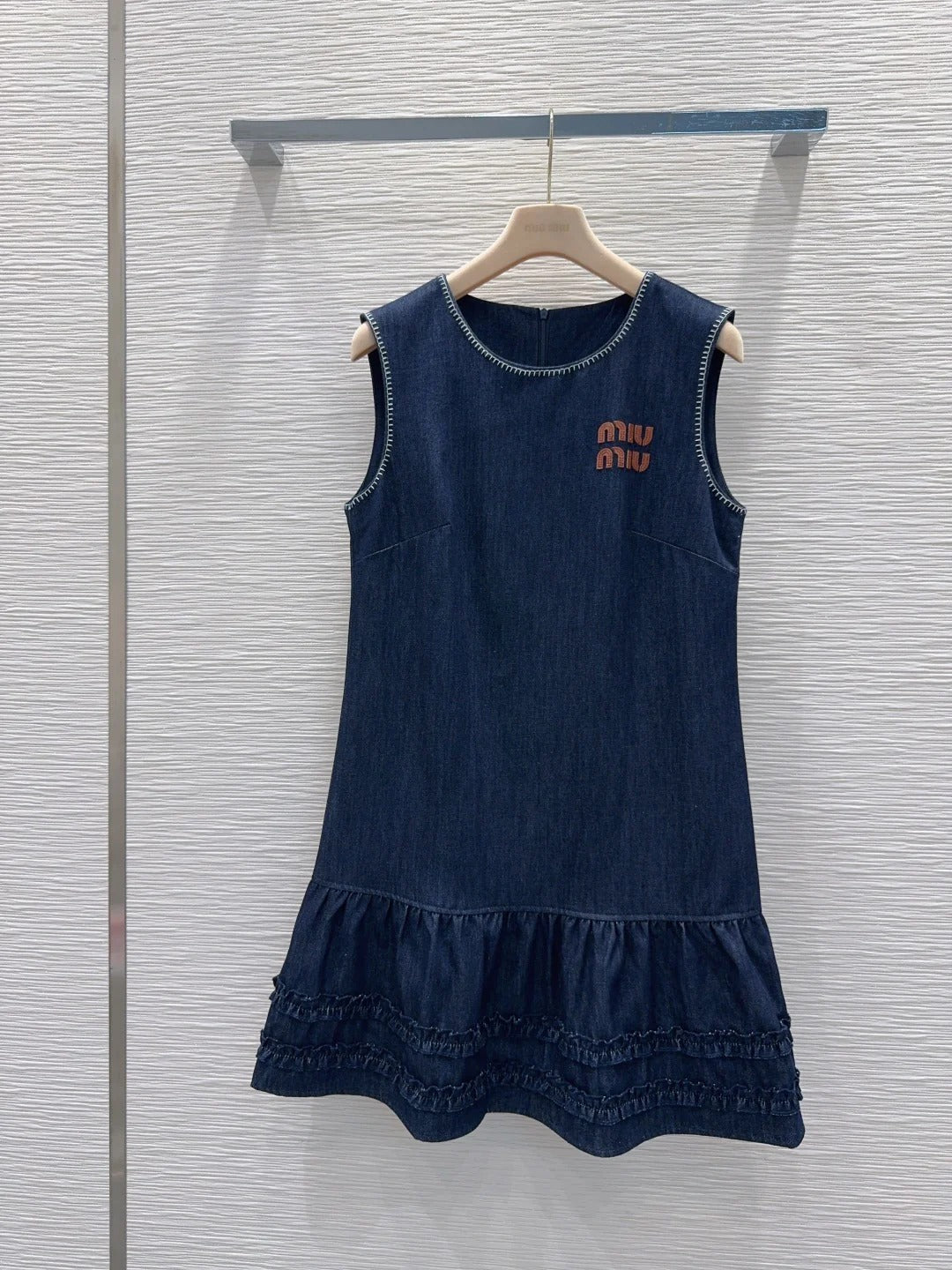 Miumiu 2026 Vest Dress Blue Cotton