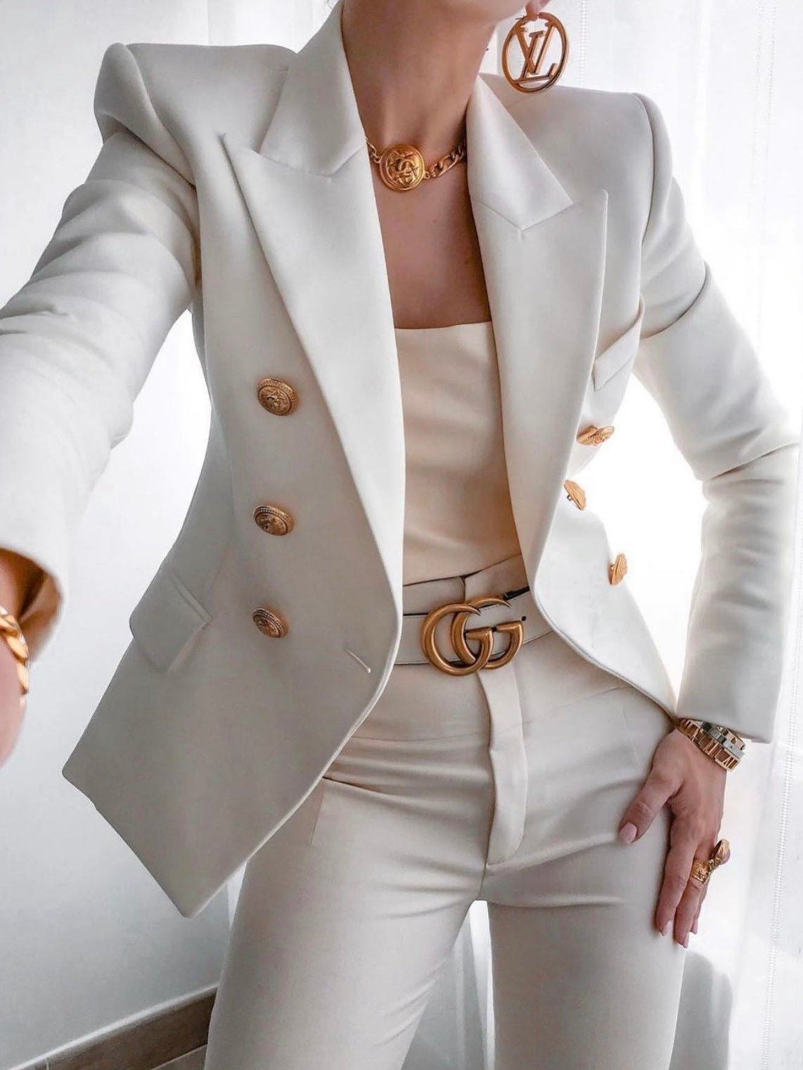 Mirabella White Blazer