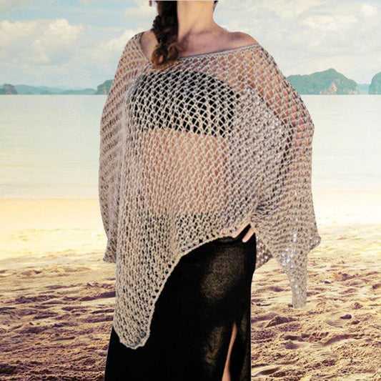 2018 New Knit Hollow Out Swimwear Bikini Cover Up