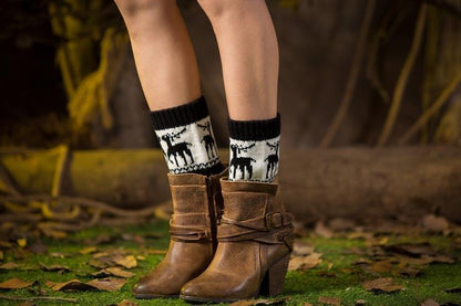 Boot Cuff Thick Short-Sleeved Thick Thick Bamboo Knit Wool Yarn Socks - 10