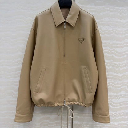 Prada Jacket Brown Leather 341211