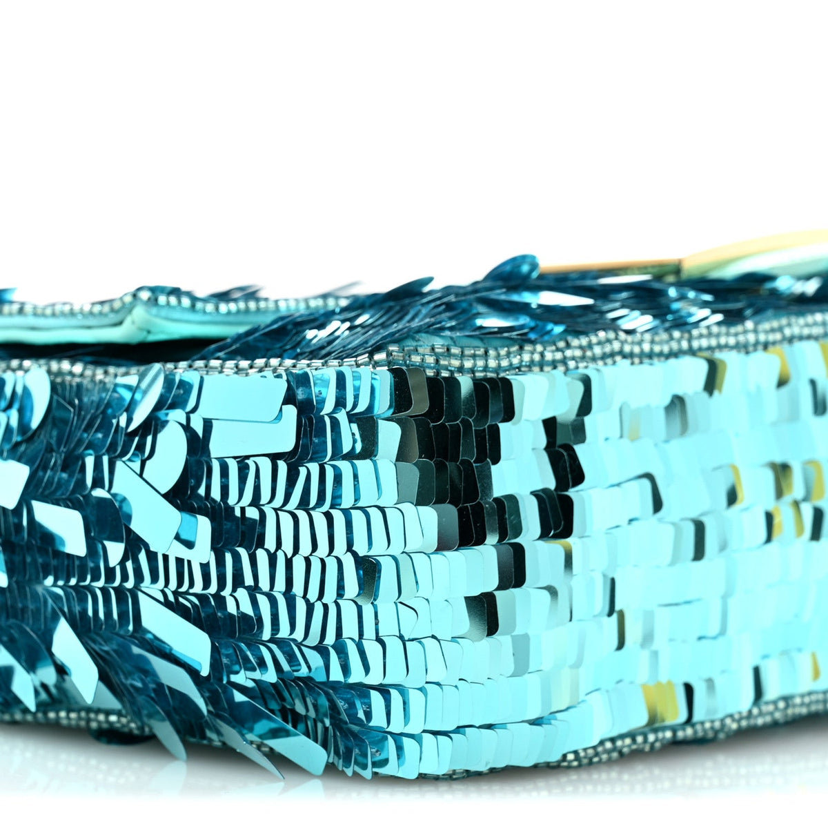 Sequin Paillettes Vitello Grace Sex and the City Baguette Spring Turquoise