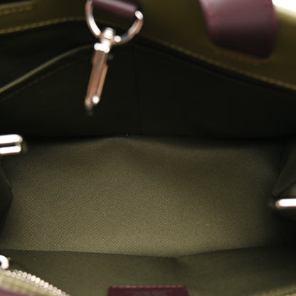 Calfskin Mini Shopper Tote Khaki Green