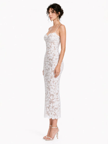 Yara Sexy Lace Bodycon Maxi Dress
