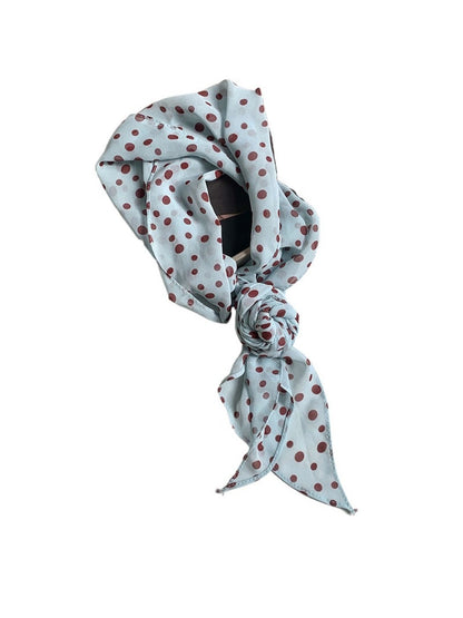 Haila - Vintage Classic Spot Print Long Scarf Headband