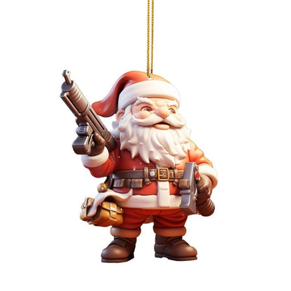 Christmas Santa Car Rearview Mirror Ornament