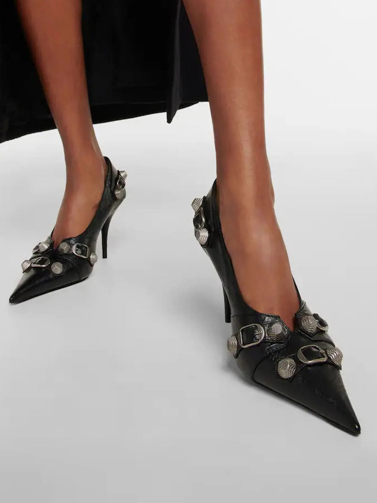 Aspen Retro Metal Studded High Heels