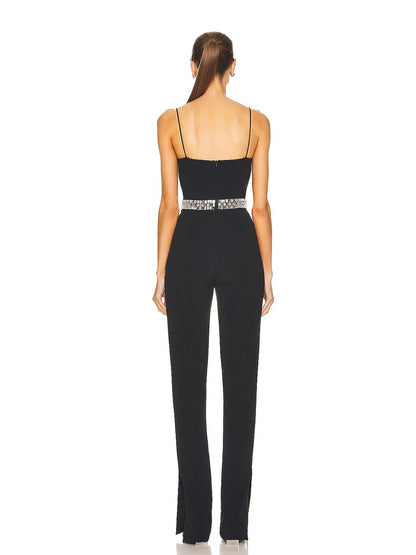 Elisa Crystal Embroidered Jumpsuit