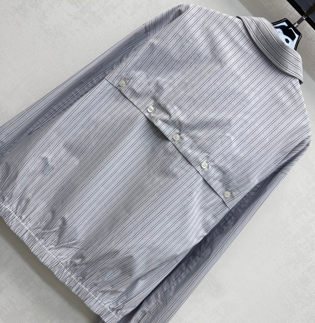 Miu Miu Jacket Striped Grey Cotton 341902