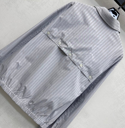 Miu Miu Jacket Striped Grey Cotton 341902