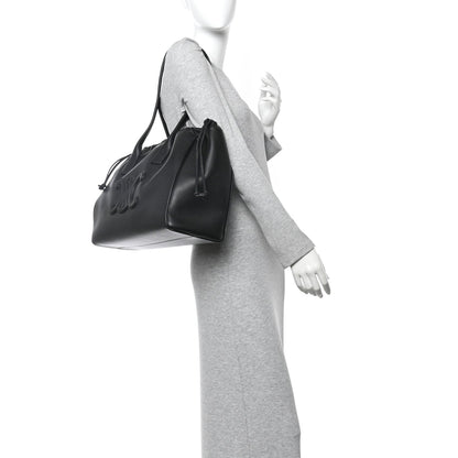 Calfskin Cuir Triomphe Cabas Drawstring Black