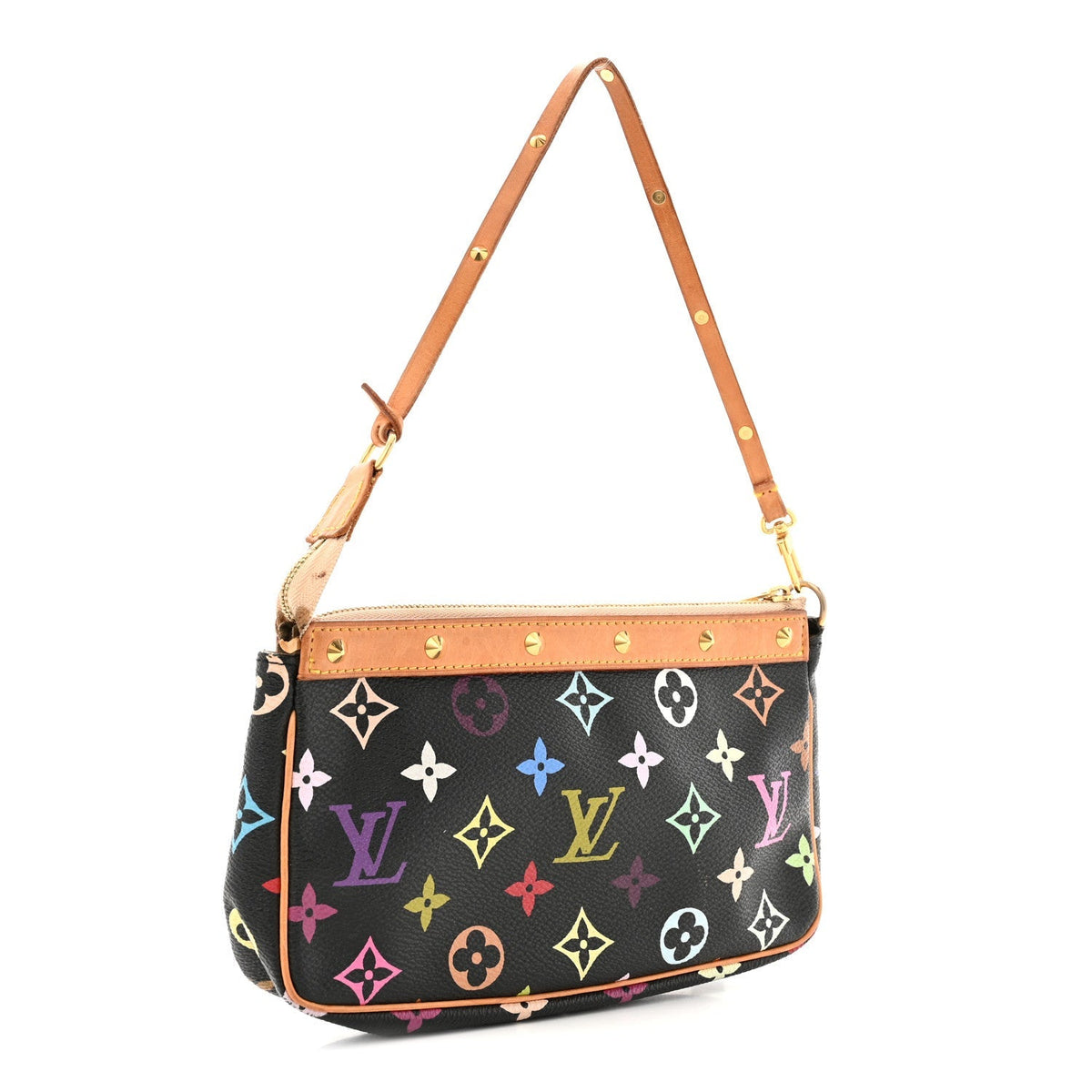 Monogram Multicolor Pochette Accessories Black