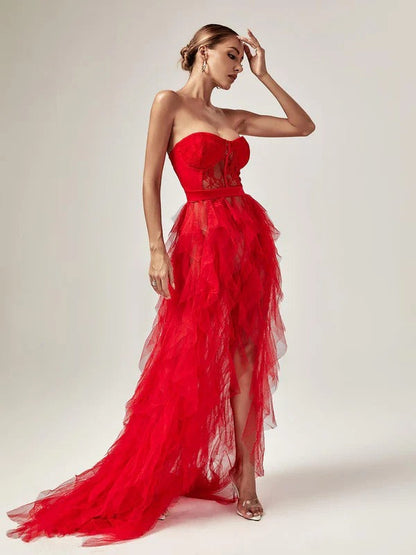 Dorothy Tulle Maxi Dress In Black