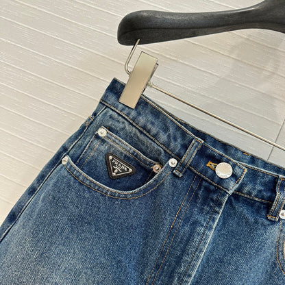 Prada 25 Denim Skirt Blue Cotton