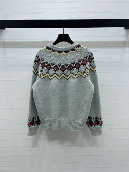 Chanel 2025 Sweater Gray Mix Colors Wool Nylon 319617
