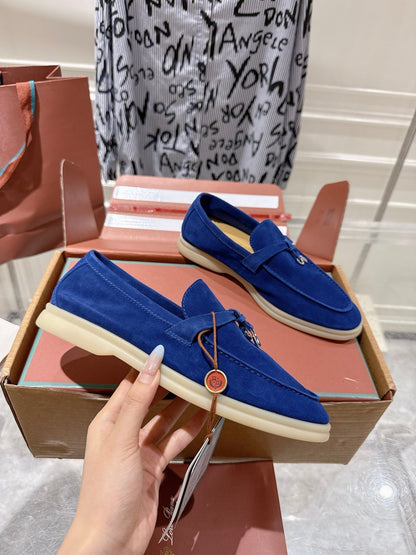 LP Summer Charms Walk Loafers Navy Blue Suede 565860