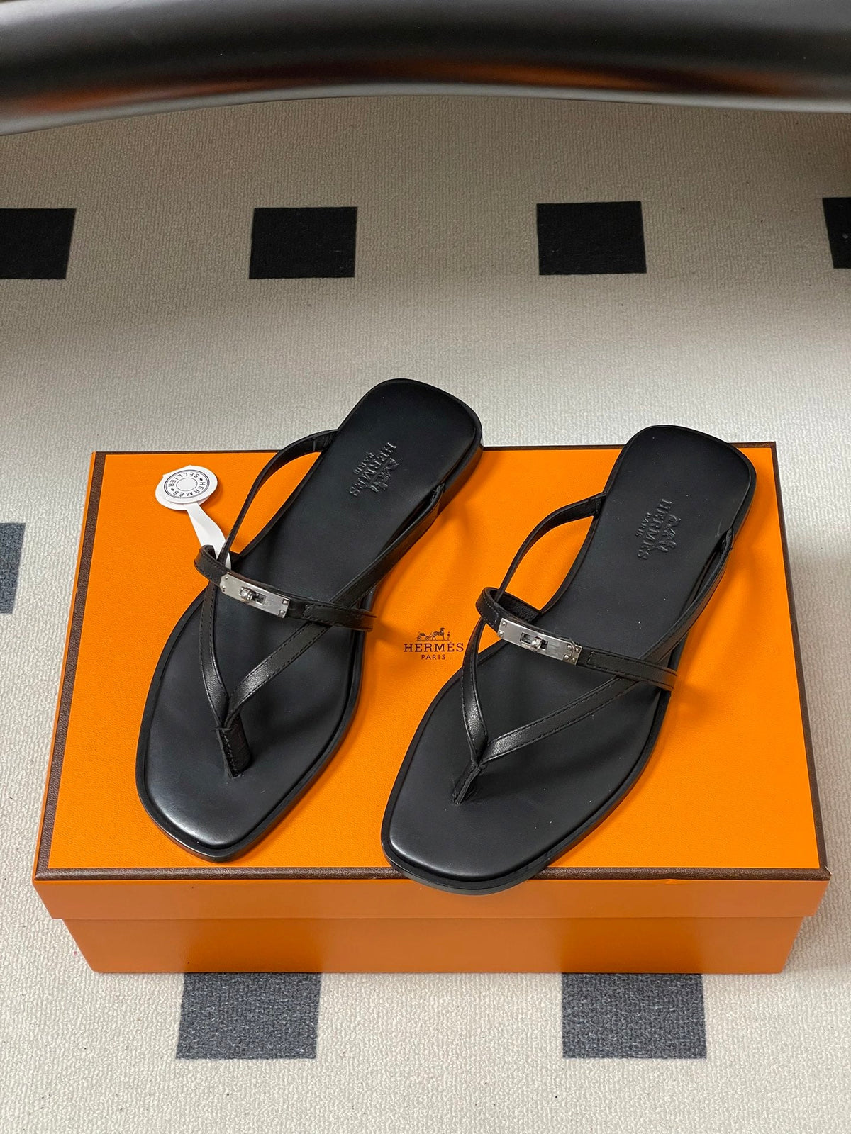 HM Miss Sandal Black in Calfskin 593826